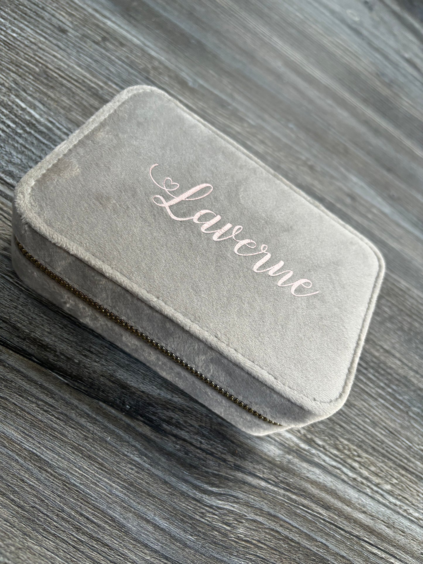 Personalised Velvet Jewellery Box