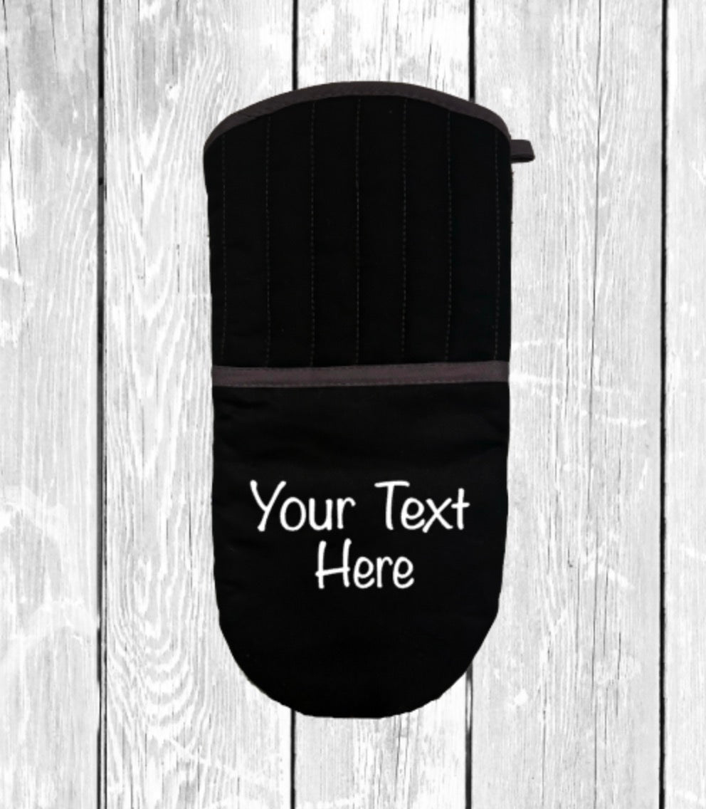 Your text here oven mitt