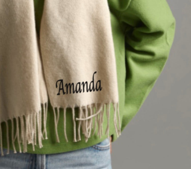 Personalised Embroidered Scarf