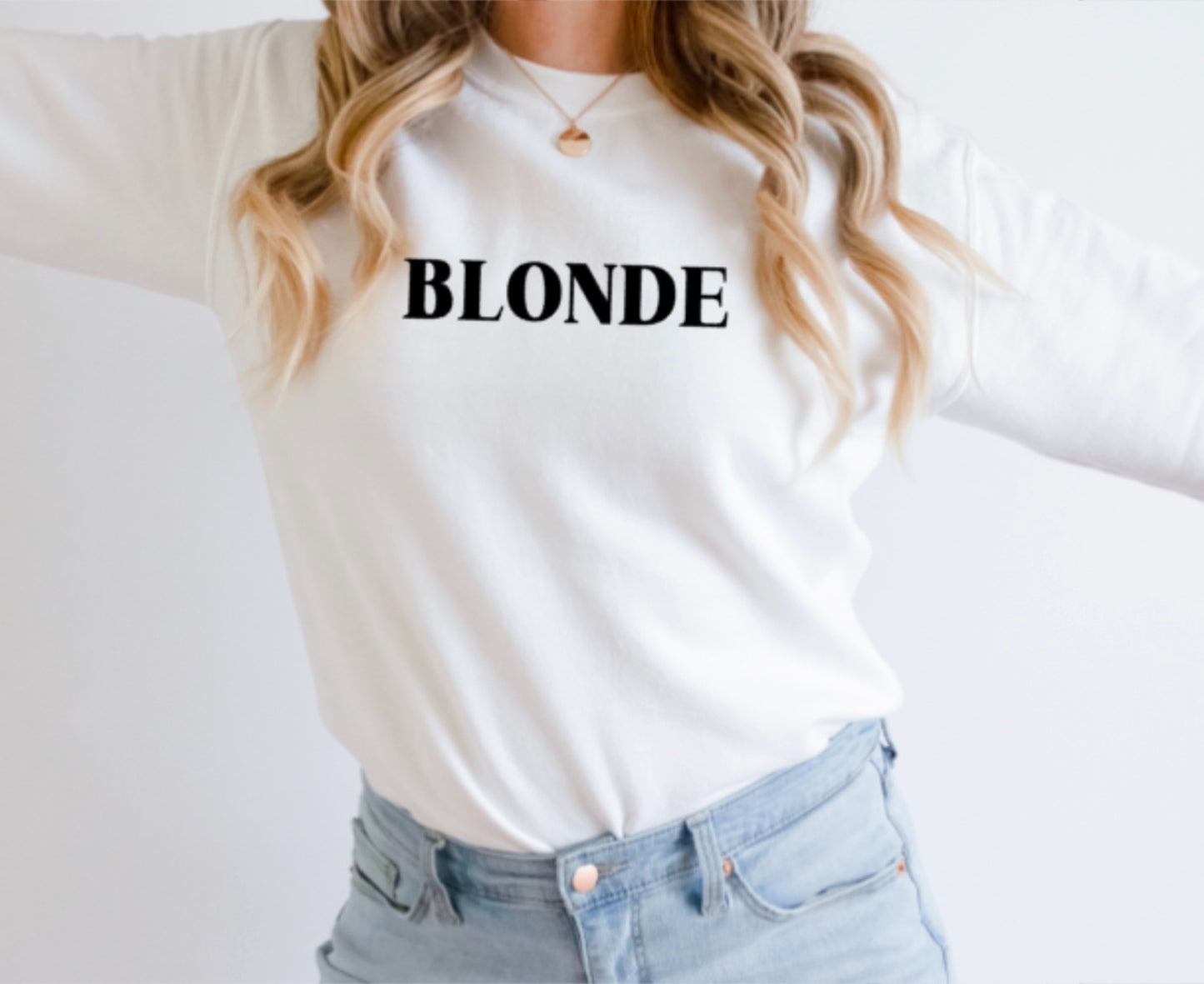 blonde sweatshirt