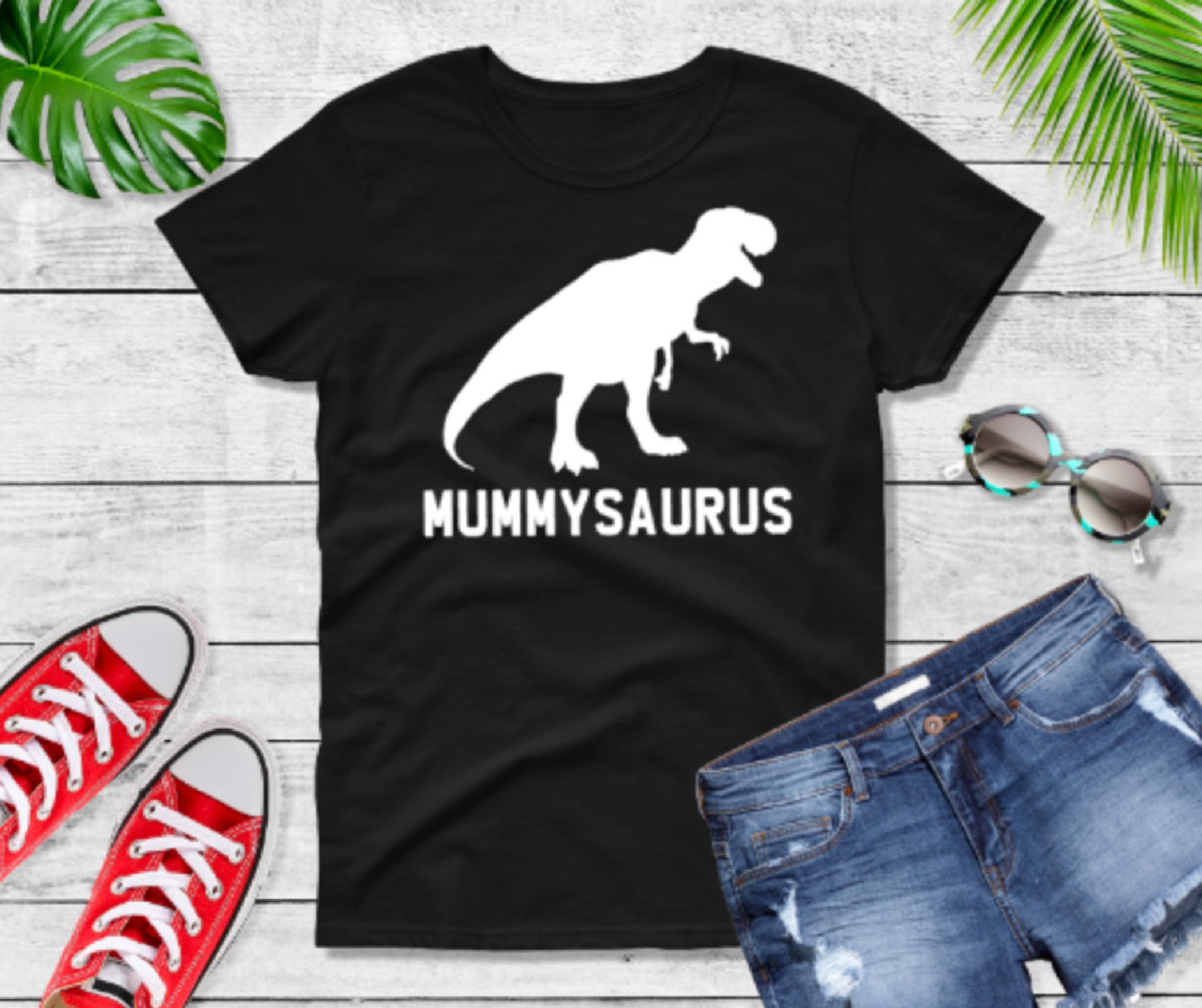 Daddysaurus Mummysaurus Babysaurus Family Any Name T-shirts