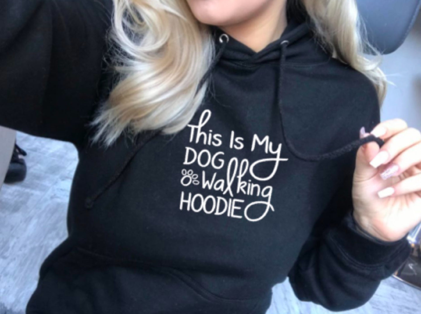 dog walking hoodie