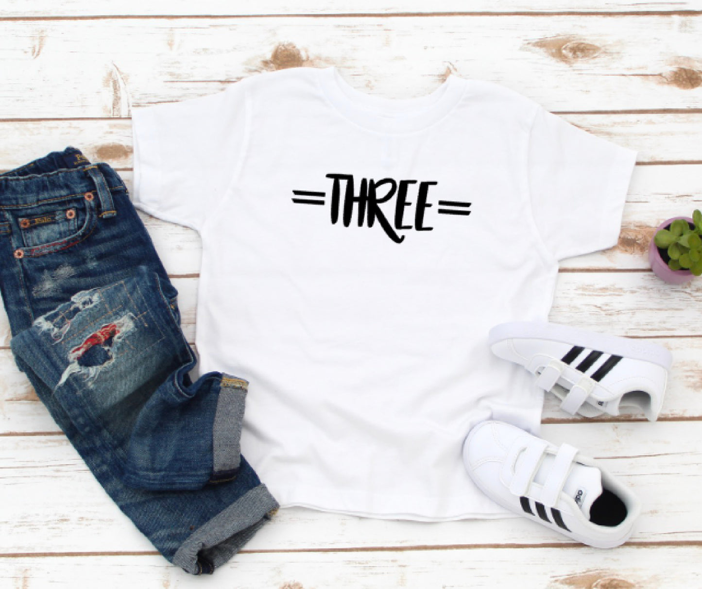 Three t-shirt, 3rd birthday gifts