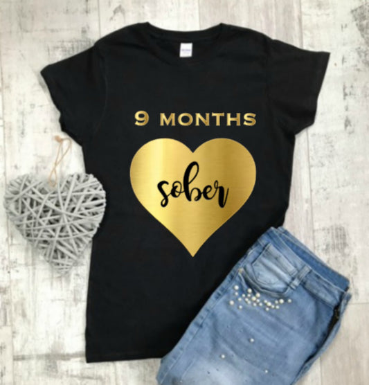 9 Months Sober T-shirt