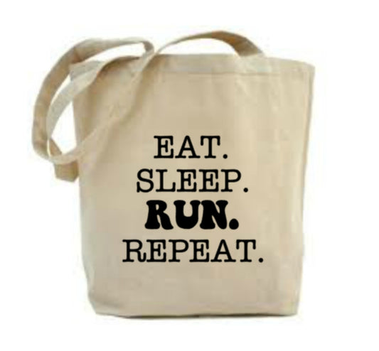 Eat Sleep Knit Repeat Tote Bag