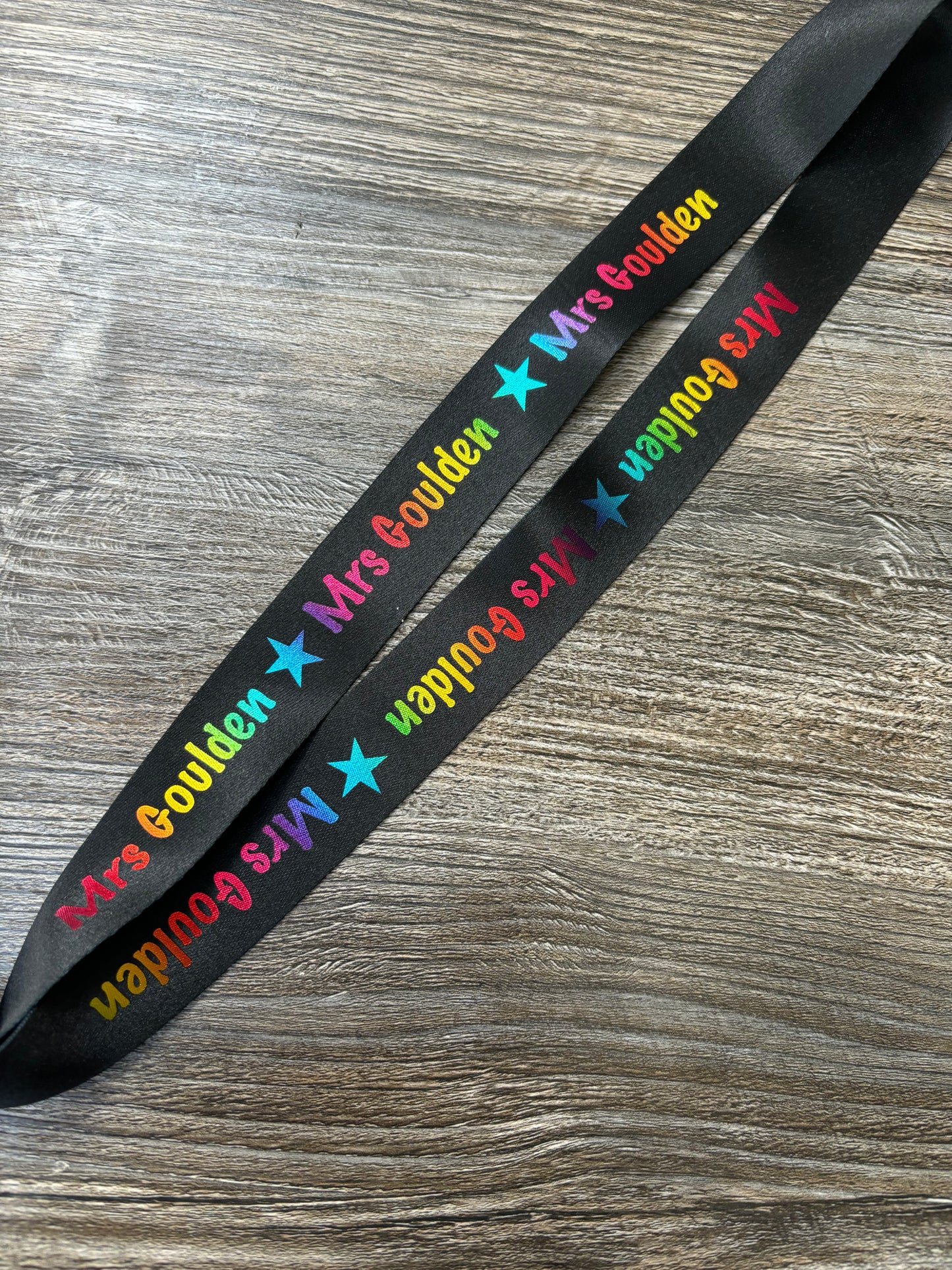Custom Teacher Lanyard – Personalised Name Lanyard with Badge Holder