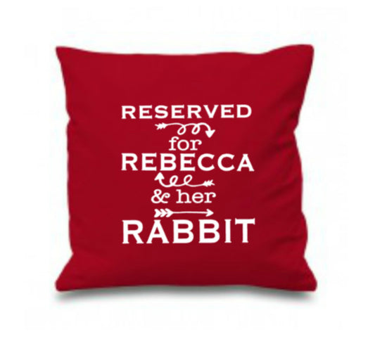 Reserved for ANY NAME And His/Her Rabbit Cushion