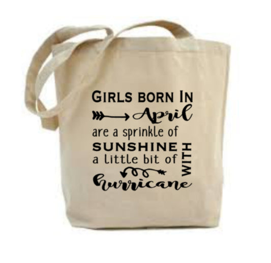 Birthday Month Cotton Tote Bag