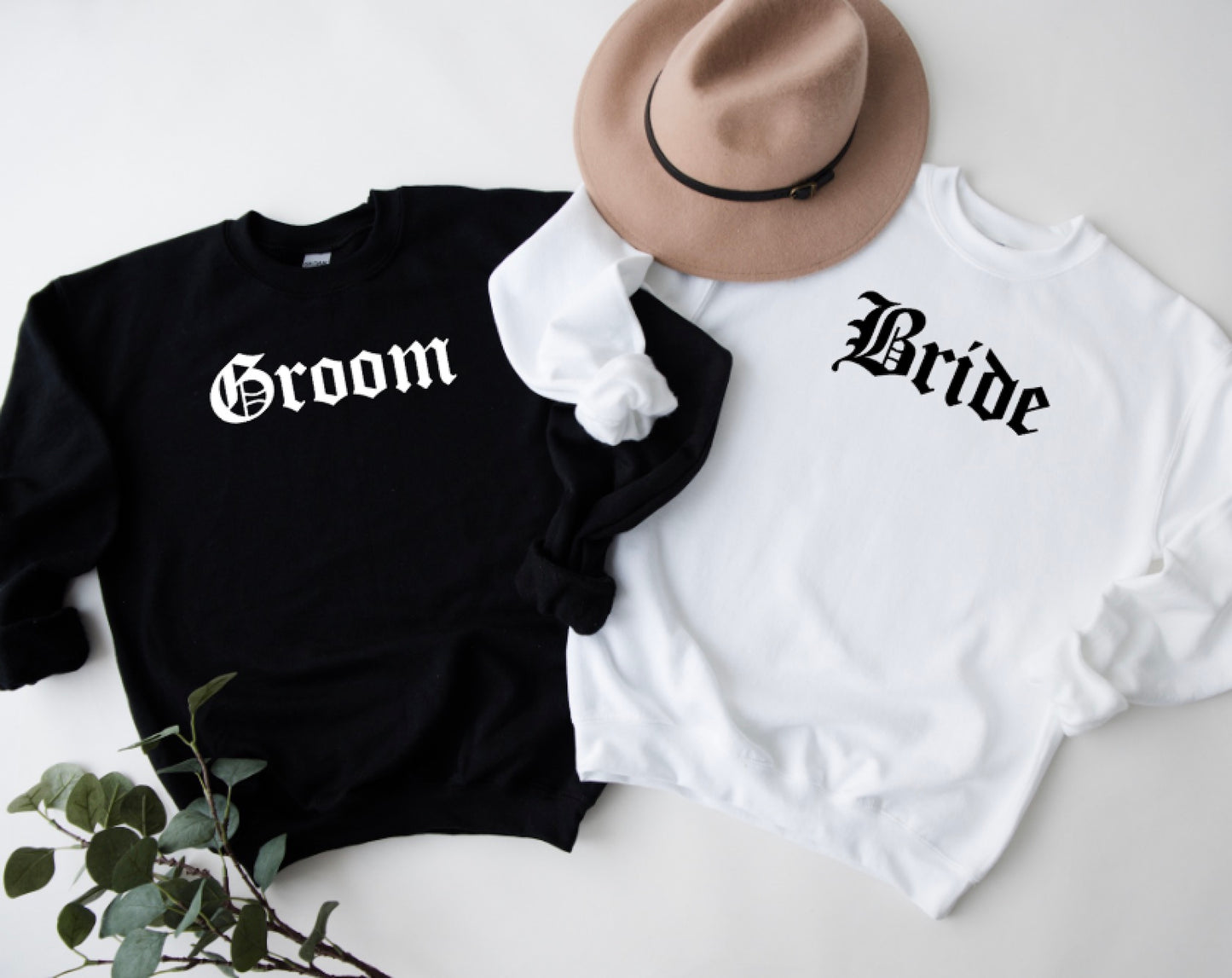 Bride and Groom Goth Sweatshirts