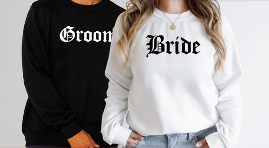 Bride and Groom Goth Sweatshirts