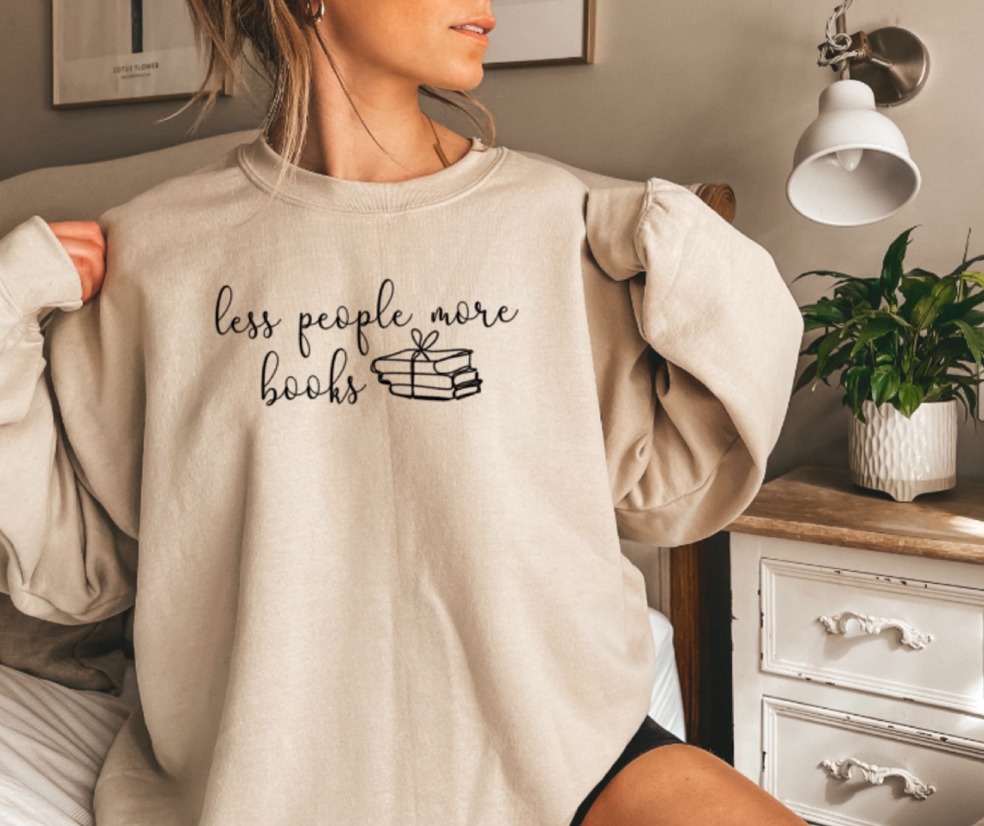 Less People More Books Sweatshirt 