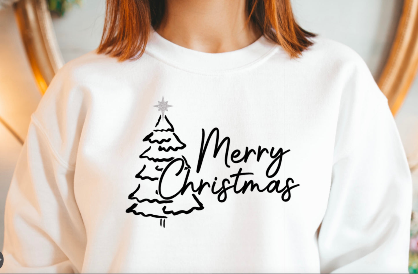 Merry Christmas White Sweatshirt