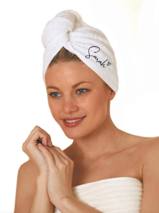 Personalised hair towel