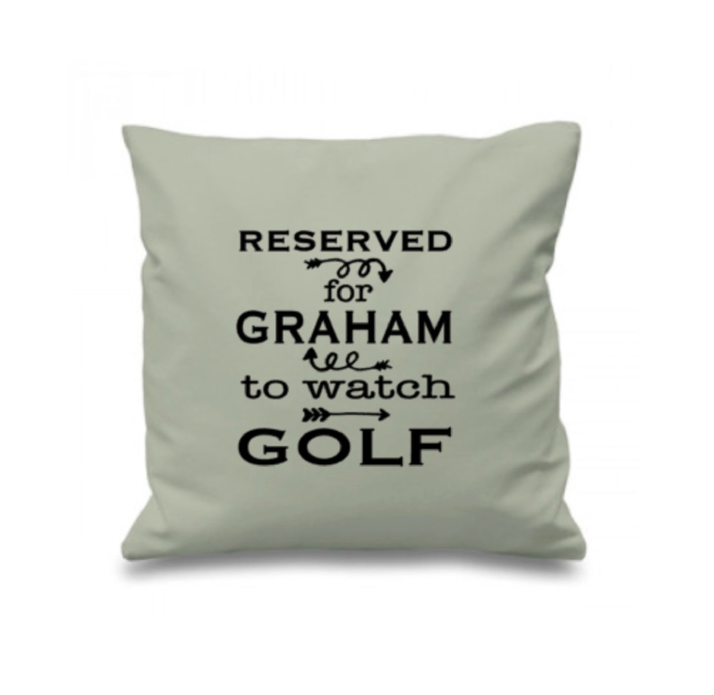 Reserved for ANY NAME To Watch Golf Cushion