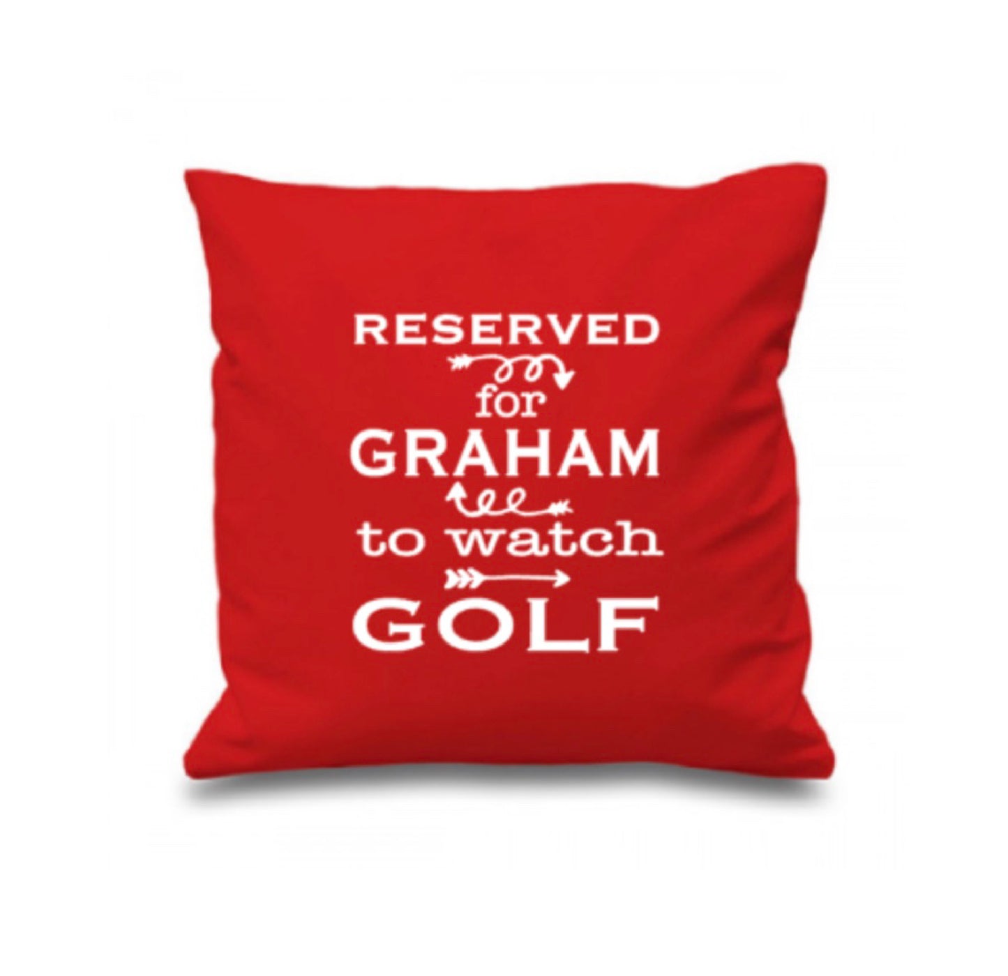 Reserved for ANY NAME To Watch Golf Cushion