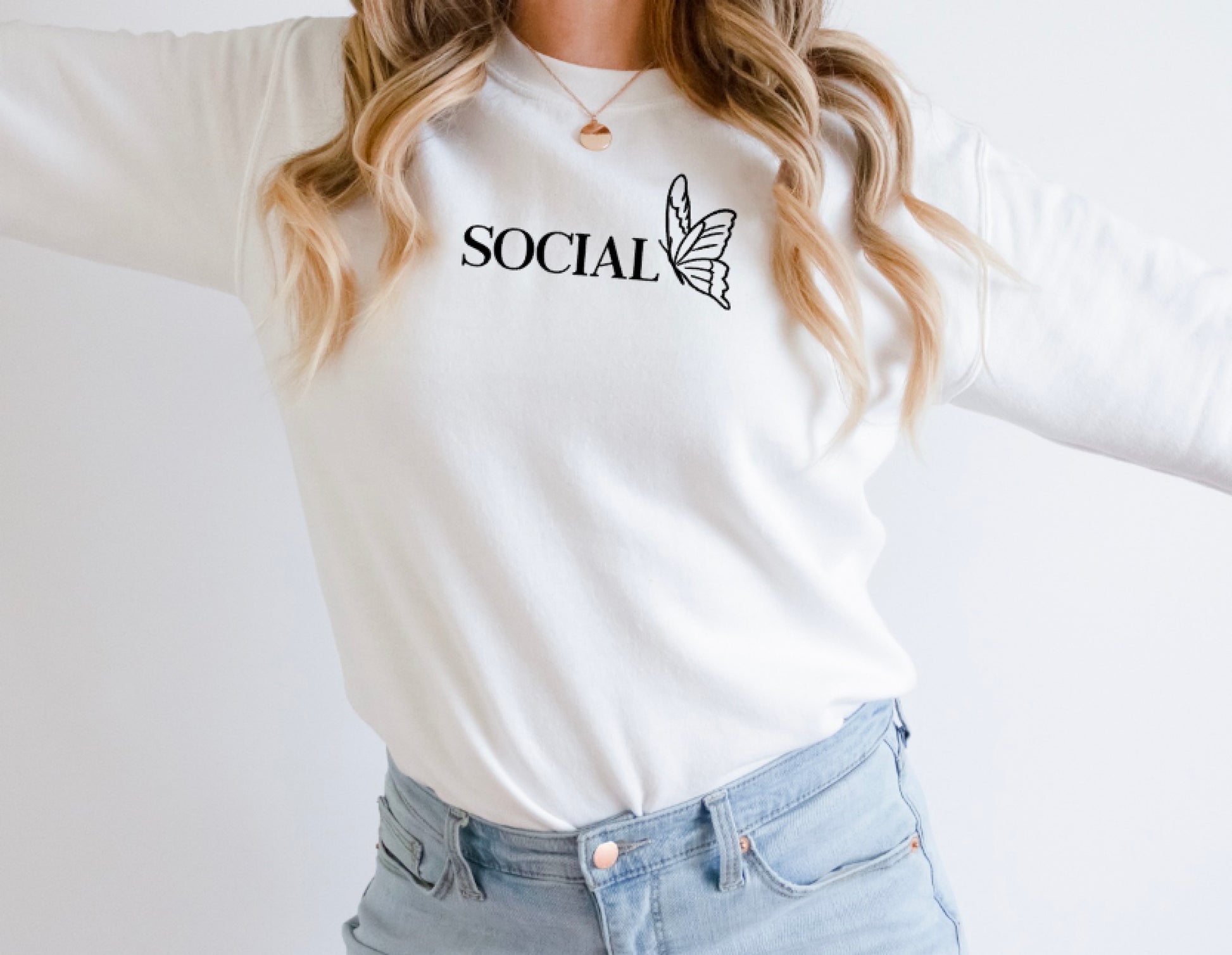 social butterfly sweatshirt